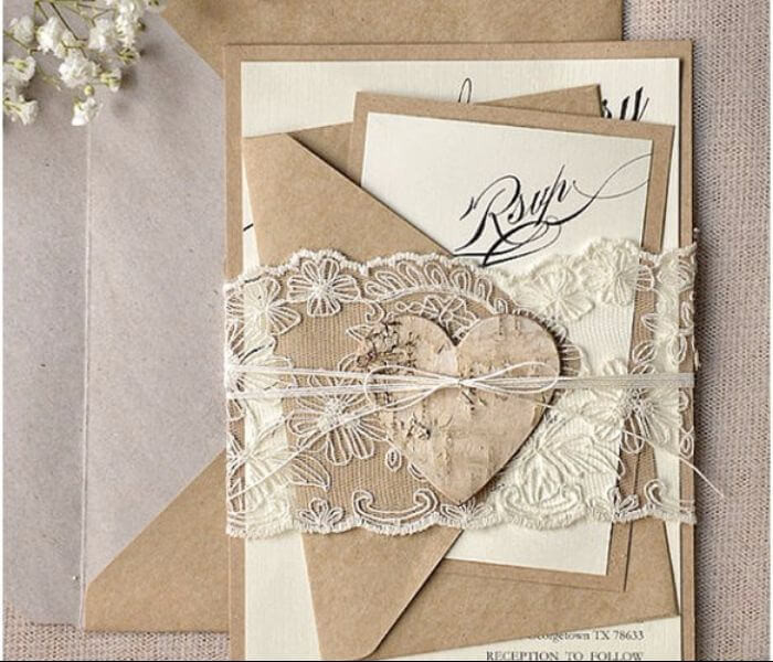 DIY Lace Wedding Invitations
 10 Wonderful DIY Wedding Invitations Kits