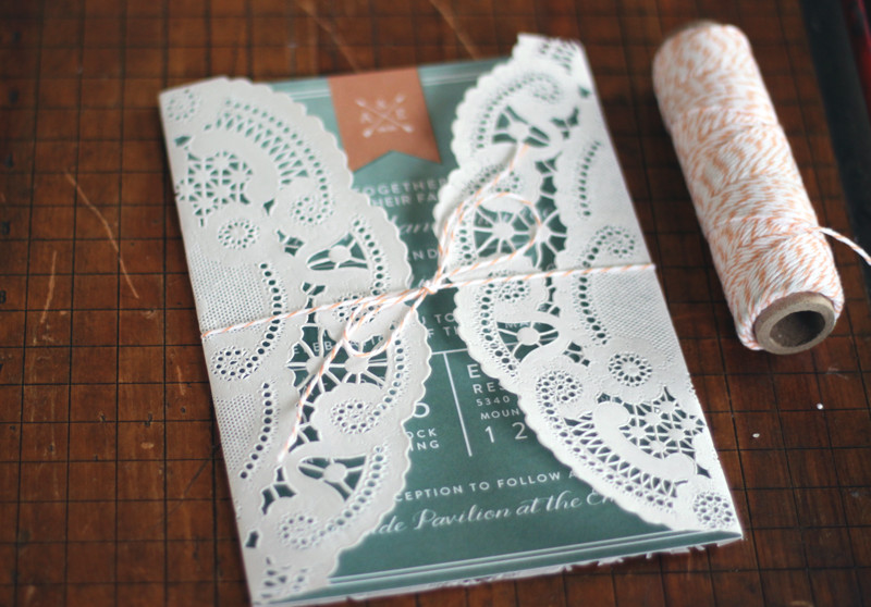 DIY Lace Wedding Invitations
 Oh What Love DIY A Lace Doily Wedding Invitation Sleeve