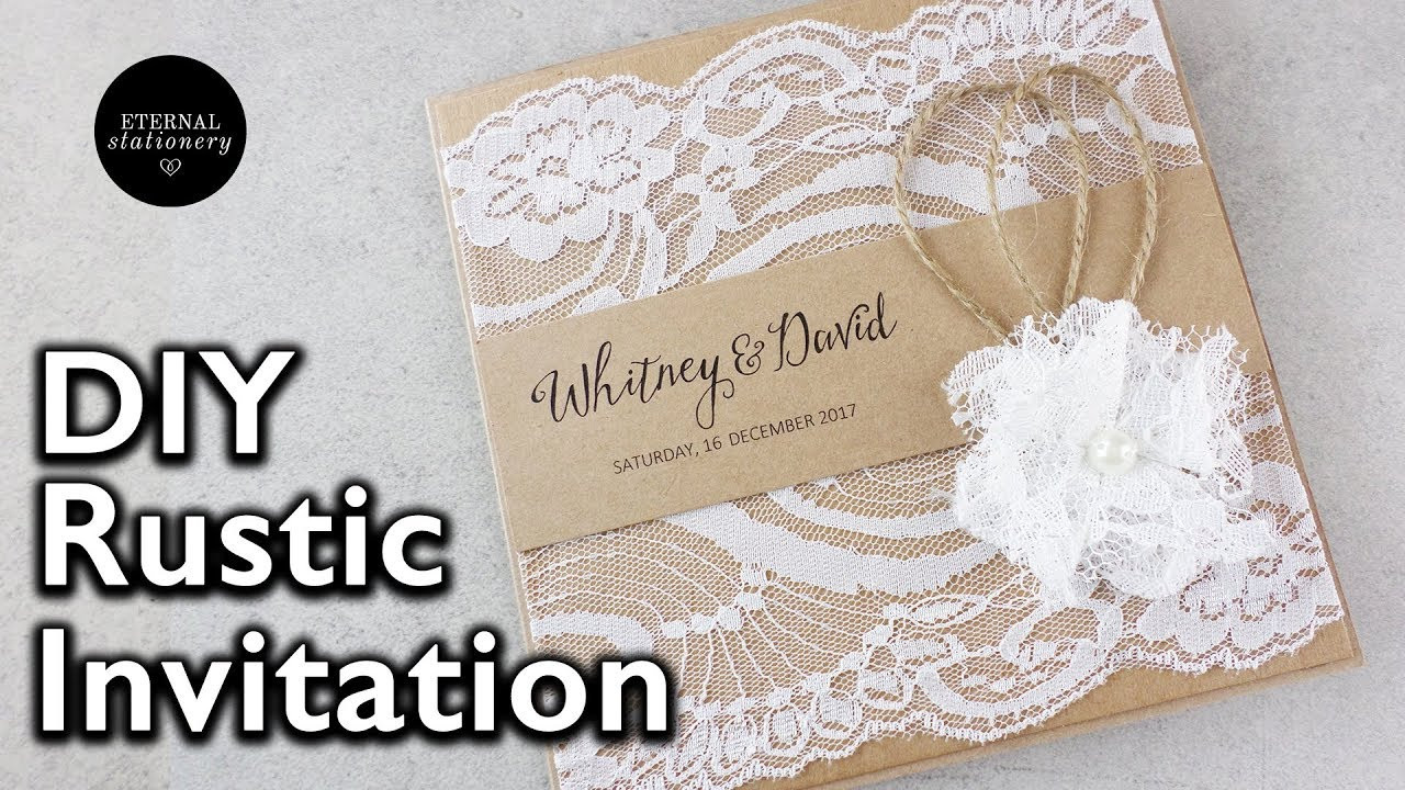 DIY Lace Wedding Invitations
 How to make a rustic style lace wedding invitation