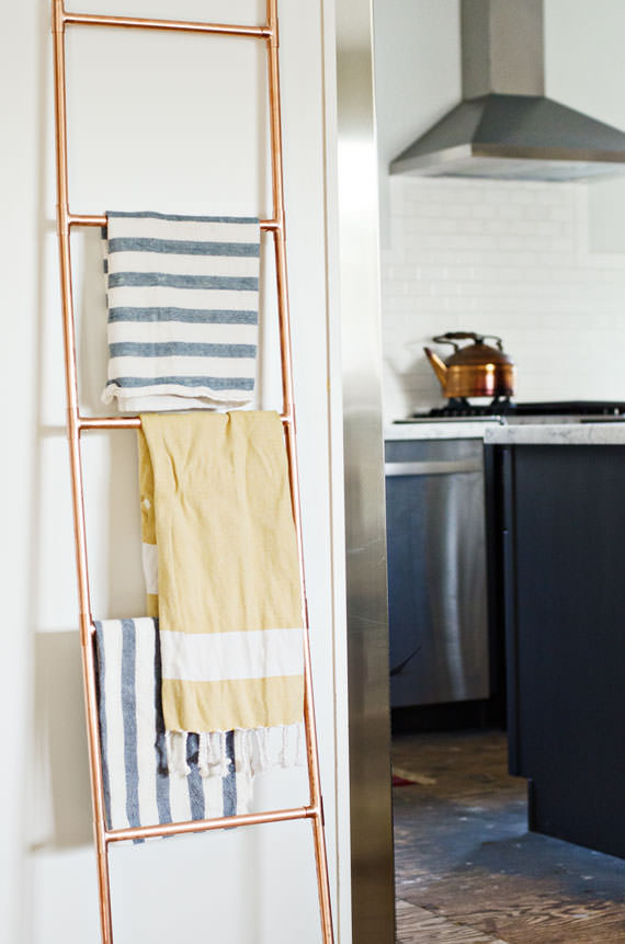 DIY Ladder Towel Rack
 10 Clever DIY Towel Racks • The Bud Decorator