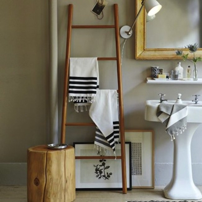 DIY Ladder Towel Rack
 DIY Bathroom Ideas Bob Vila