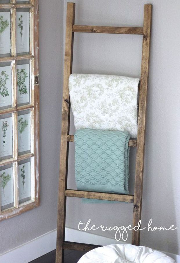 DIY Ladder Towel Rack
 10 Clever DIY Towel Racks • The Bud Decorator