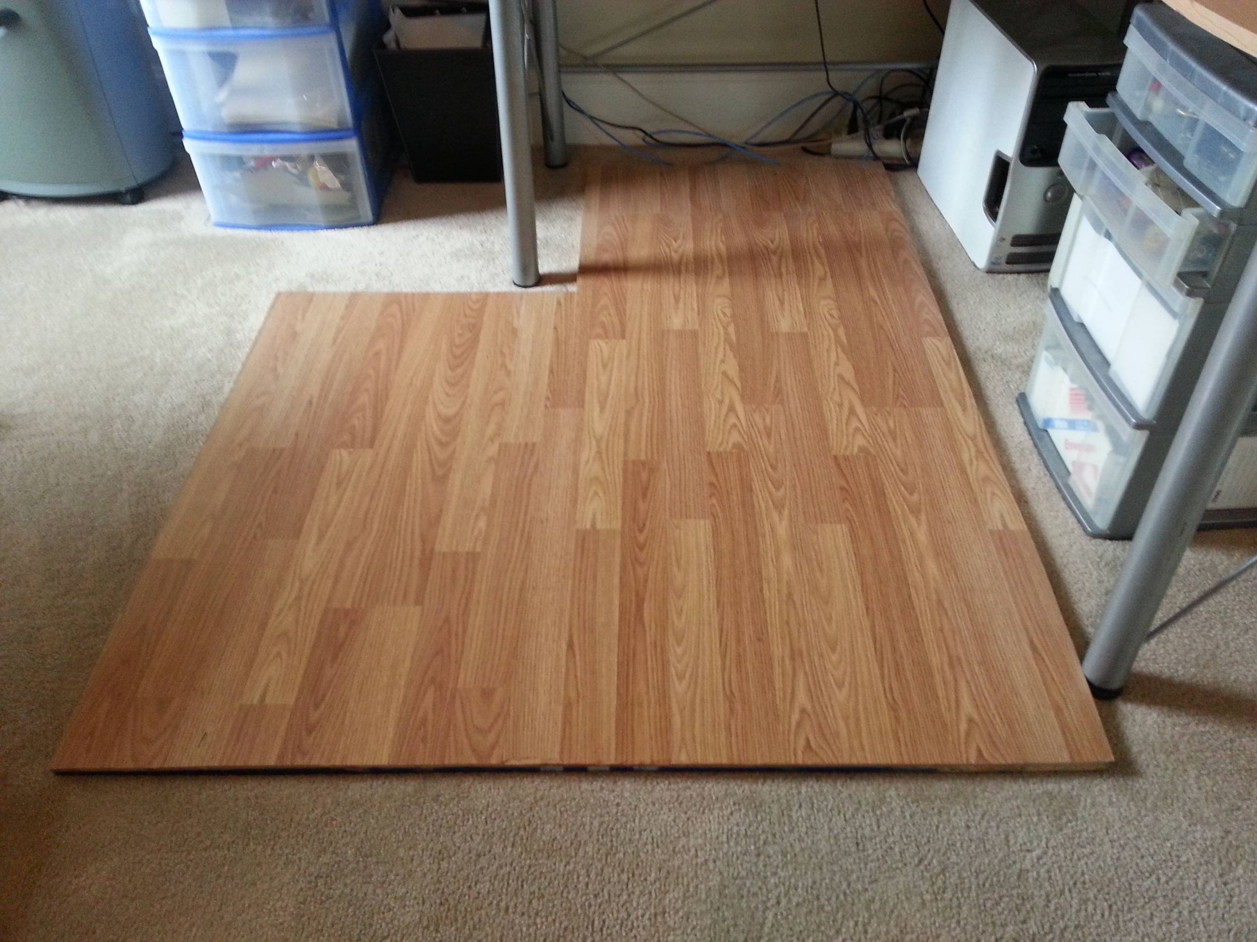 DIY Laminated Wooden Flooring
 Laminate Flooring Chairmat DIY