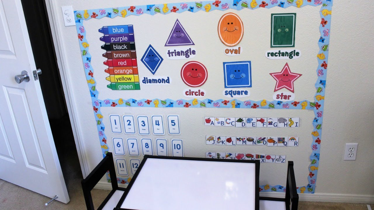 DIY Learning Activities For Toddlers
 DIY TODDLER LEARNING HOMESCHOOL WALL