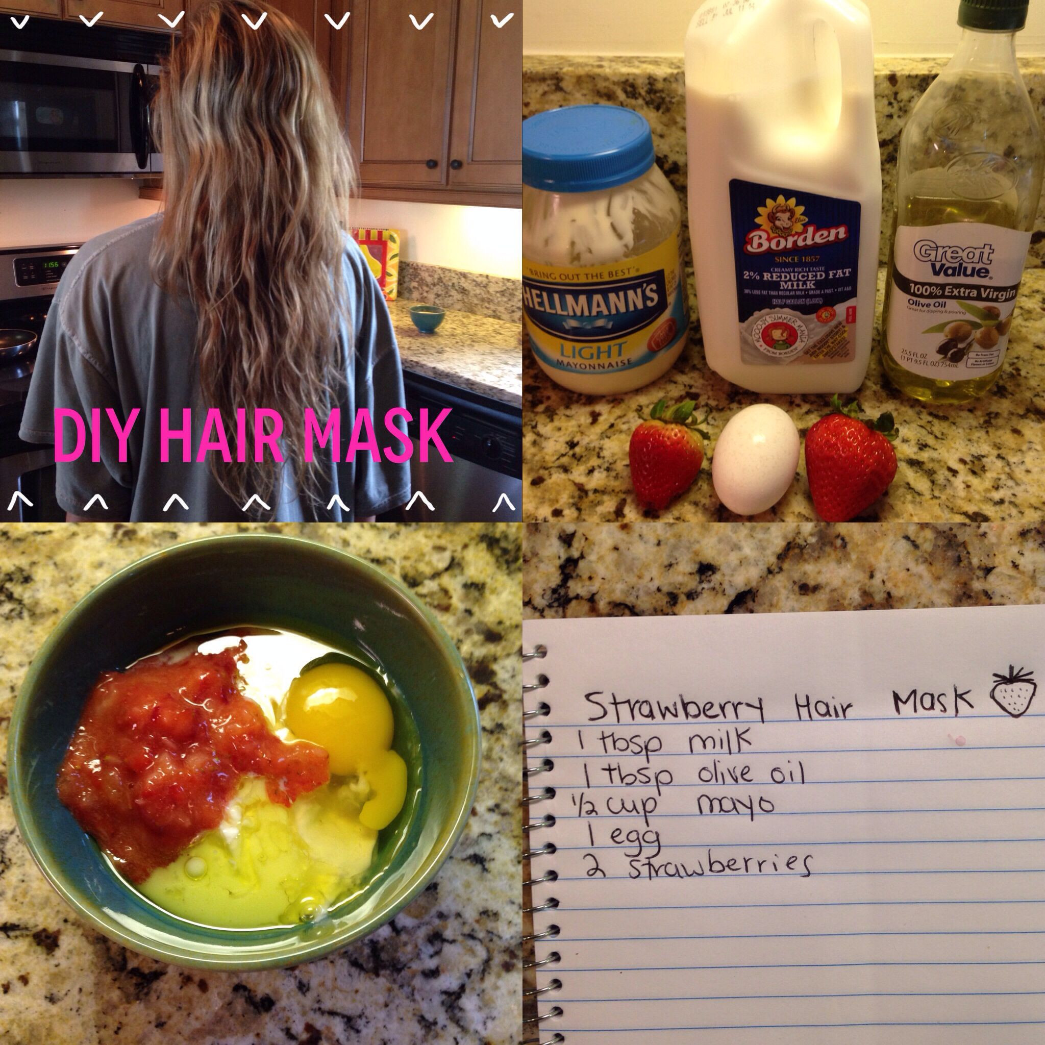 DIY Leave In Hair Mask
 Easy DIY Hair Mask for damaged hair Leave in for 20 mins