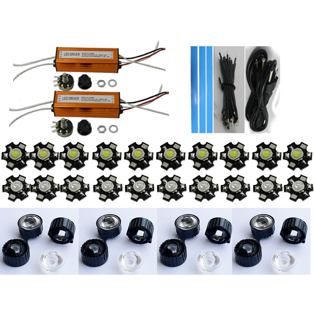 DIY Led Aquarium Light Kit
 60W DIY Led Aquarium Light Kit 20 3W for coral reef tank