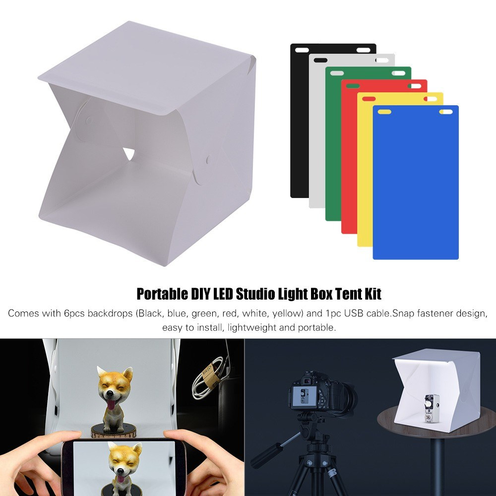 DIY Led Light Box
 Portable DIY LED Studio Light Box Tent Kit Mini Foldable
