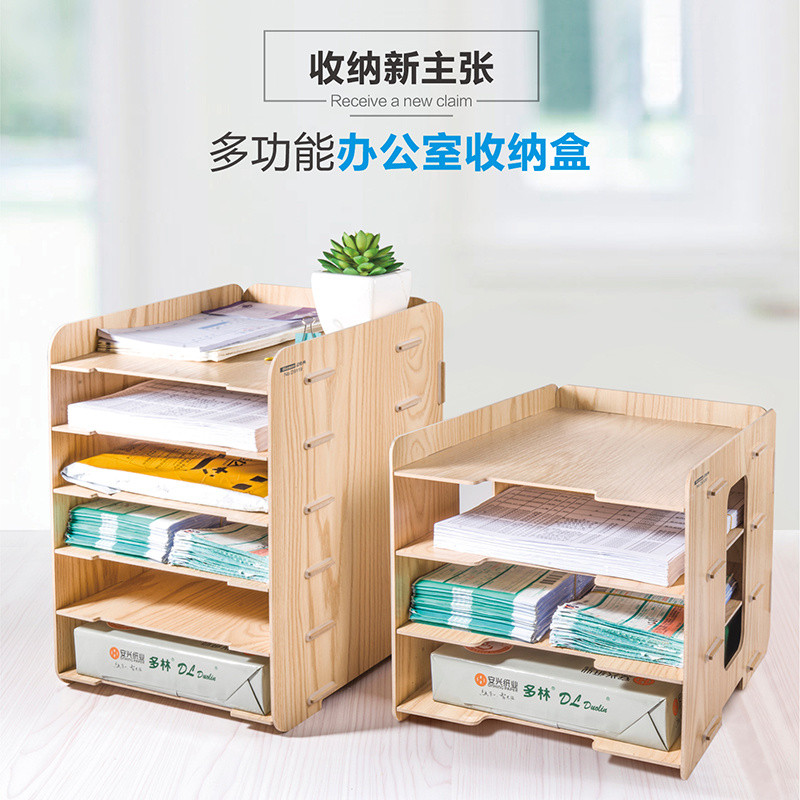 DIY Letter Organizer
 China Wooden DIY 6 Trays Desktop Document Letter Tray