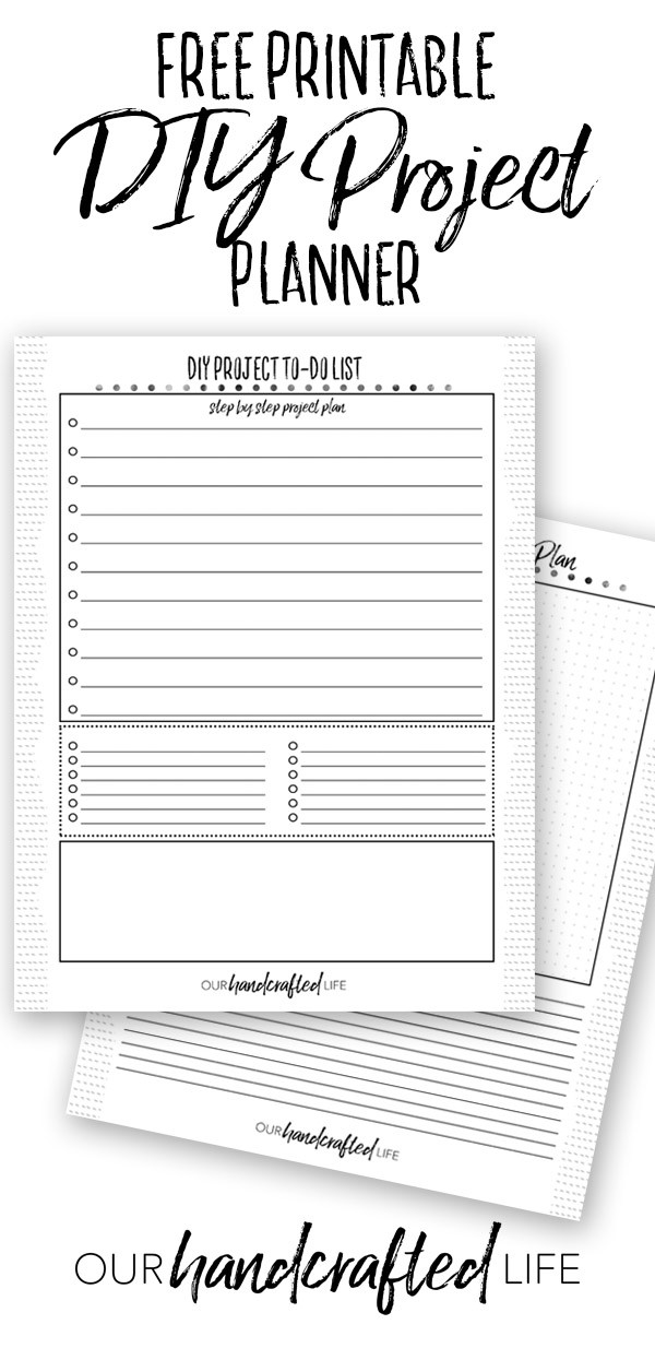 DIY Life Planner
 DIY Project Planner Free Printable Project Planner Our