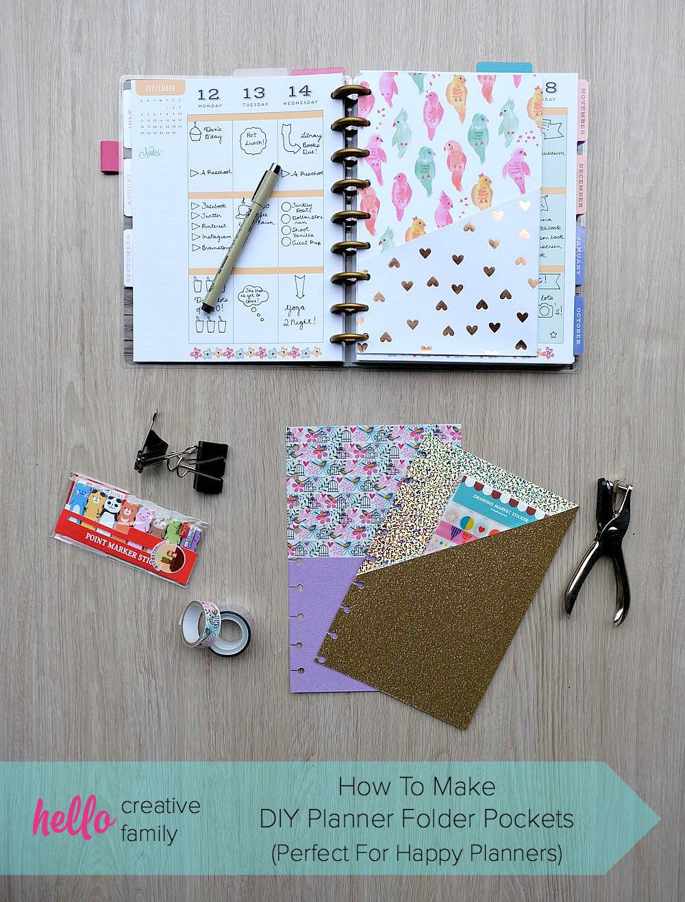 DIY Life Planner
 How To Make DIY Planner Folder Pockets Perfect For Happy