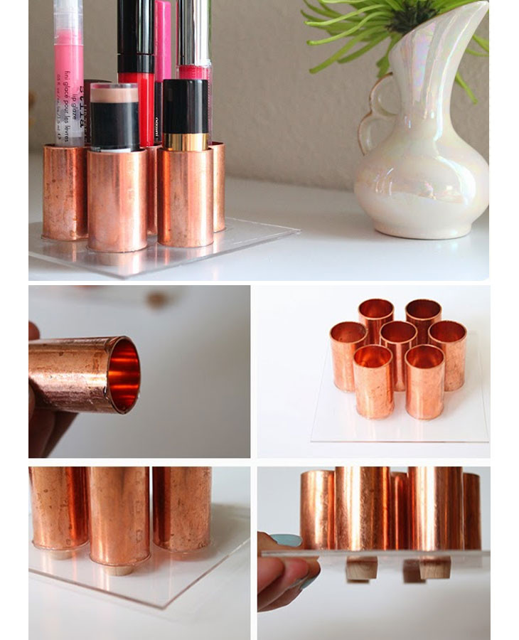 DIY Lipstick Organizer
 Best DIY Makeup Storage Ideas