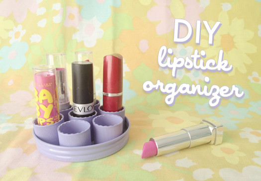 DIY Lipstick Organizer
 Scathingly Brilliant Lipstick organizer DIY