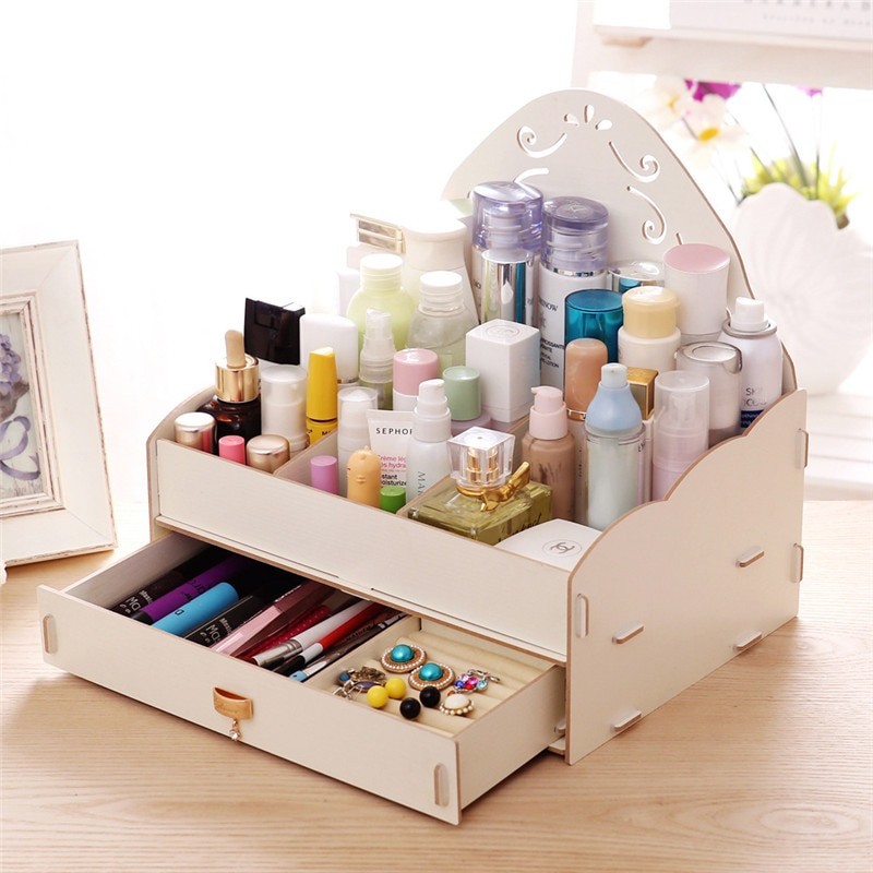 DIY Lipstick Organizer
 Fashion Desktop Cosmetic Women DIY Storage Boxes Lovely