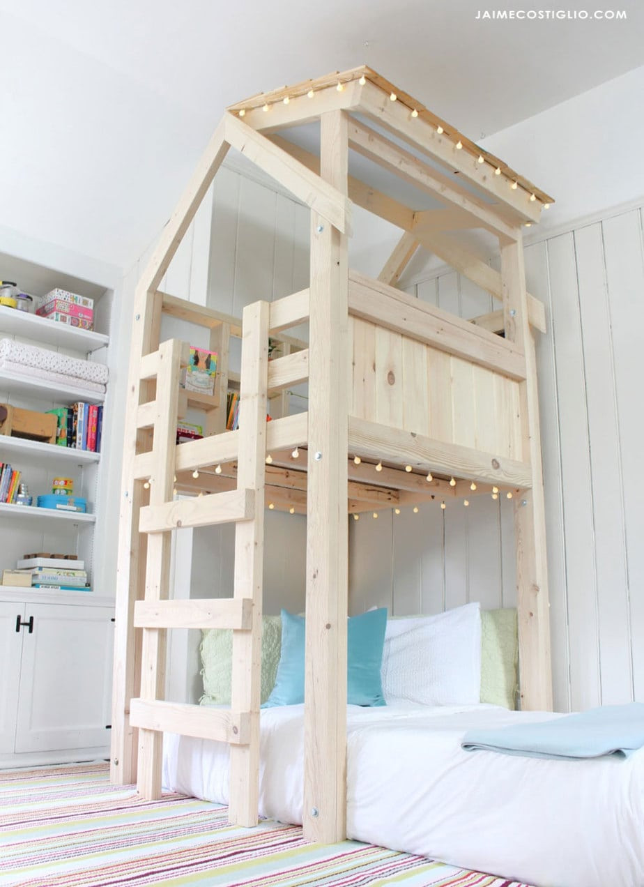 DIY Loft Bed For Kids
 DIY Over Bed Kids Loft Jaime Costiglio
