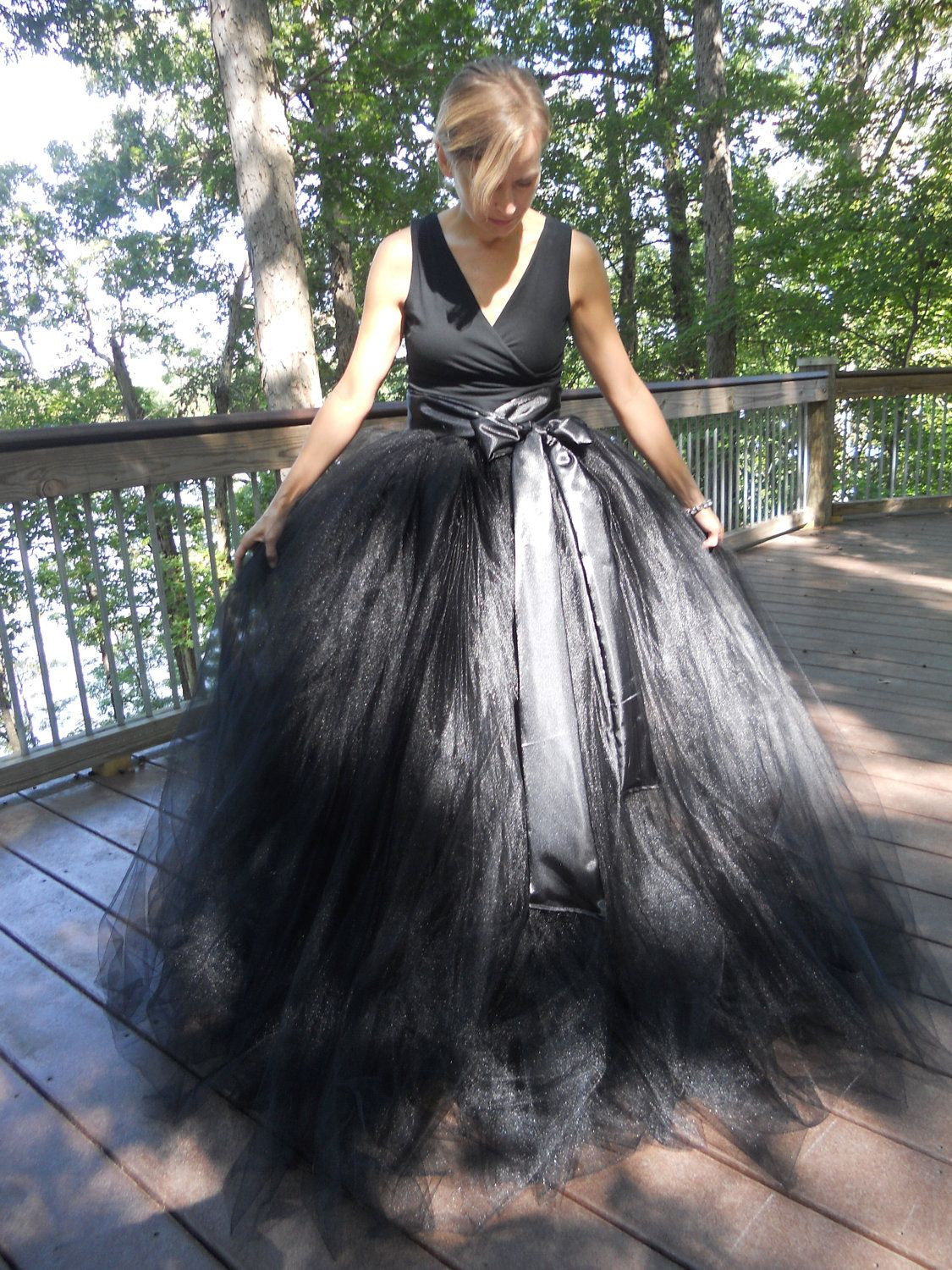 DIY Long Tulle Skirt For Adults
 adult tutu long tutu floor length skirt wide satin sash