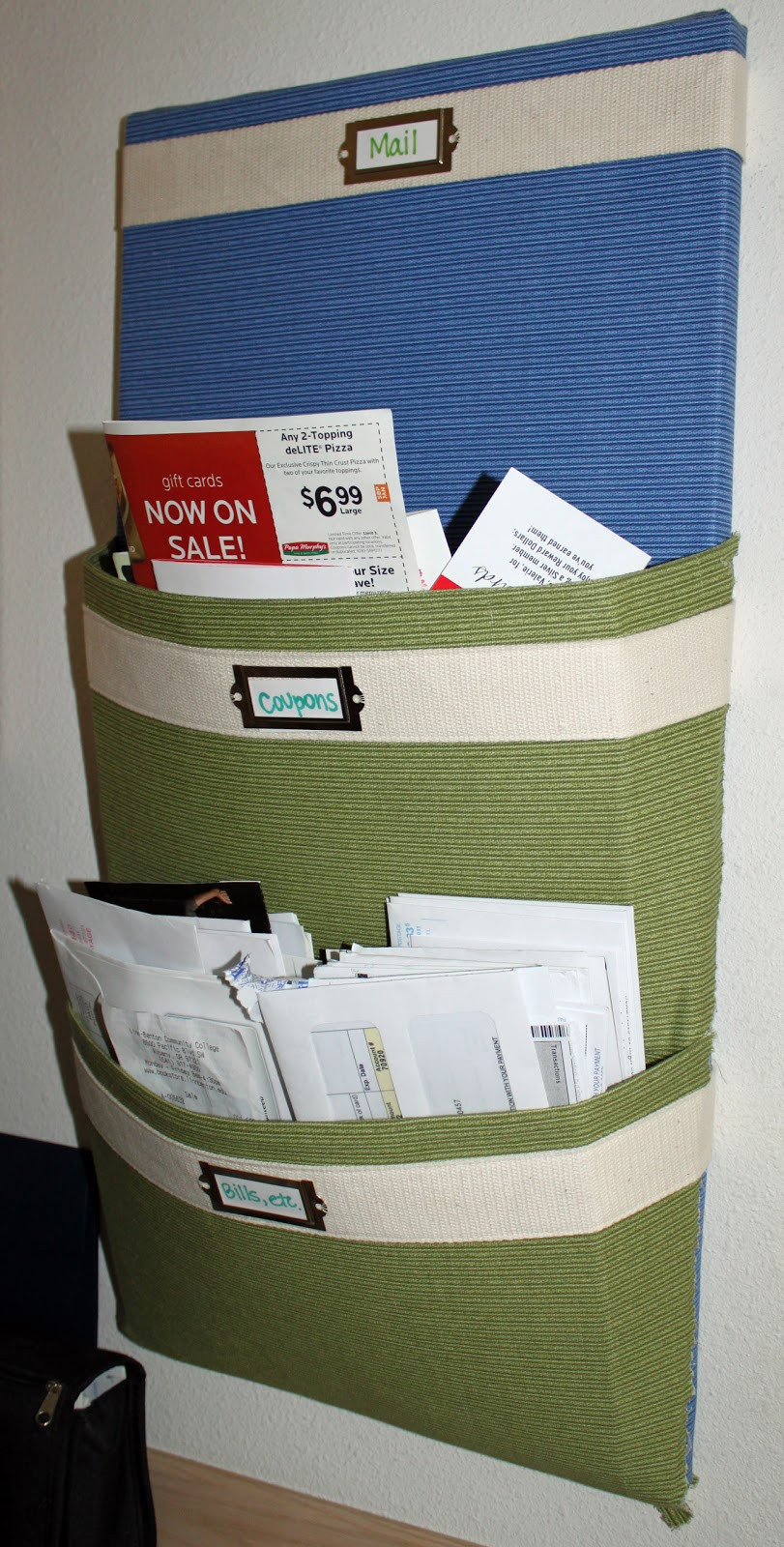 DIY Mail Organizer
 Purplest Pecalin Still Spring Cleaning DIY Mail Organizer