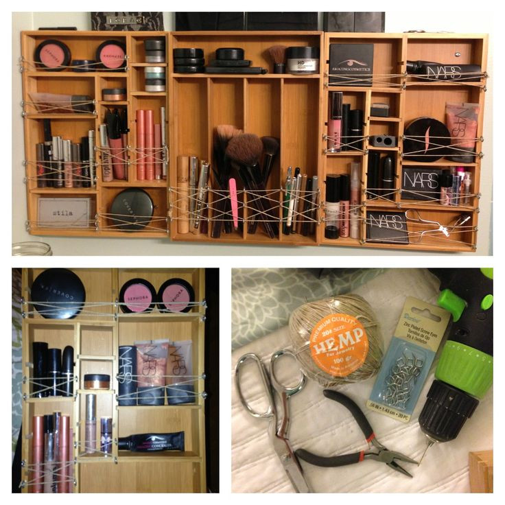 DIY Makeup Drawer Organizer
 DIY wall makeup organizer You ll need enough bamboo