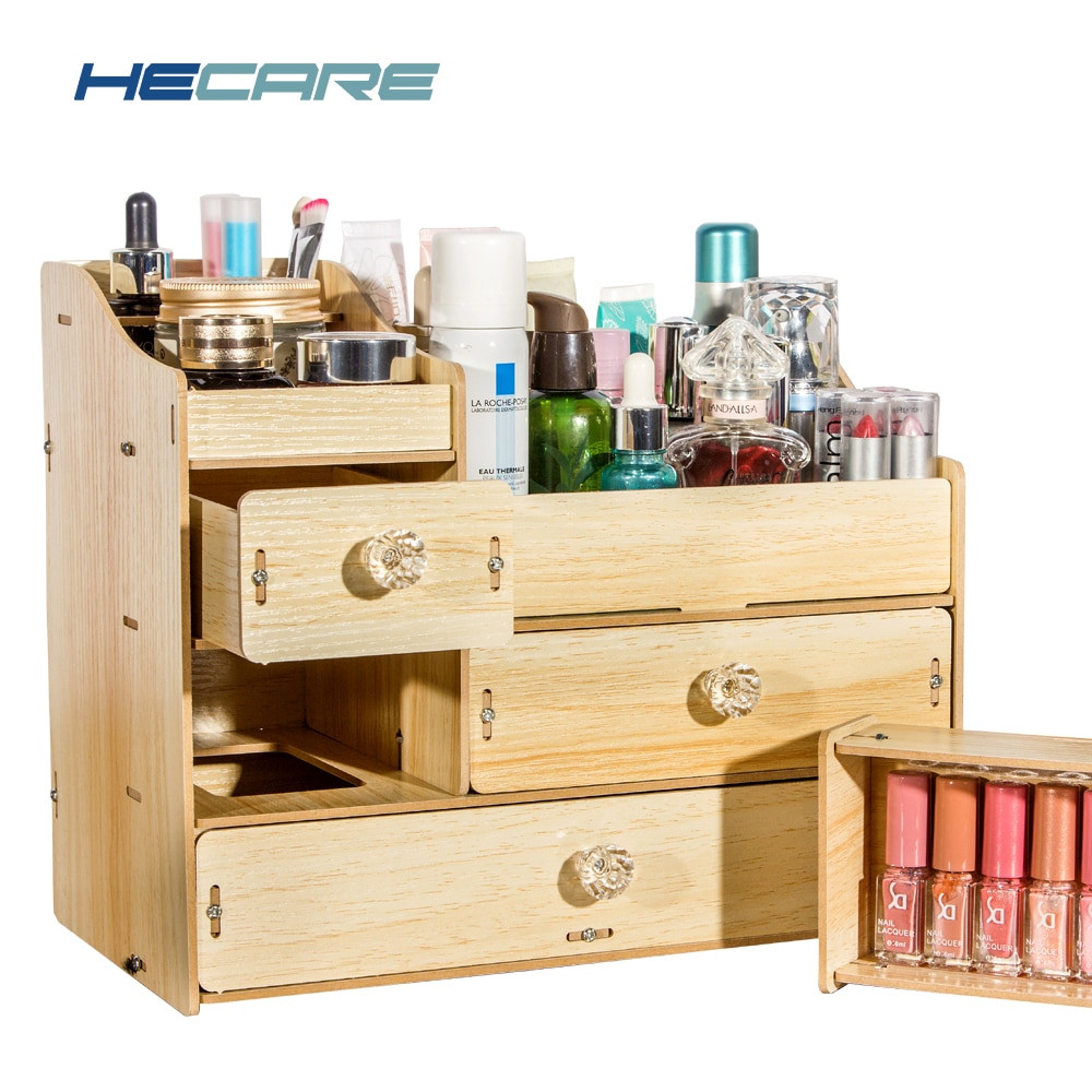 DIY Makeup Organizer Box
 Aliexpress Buy HECARE DIY Wooden Storage Box Makeup