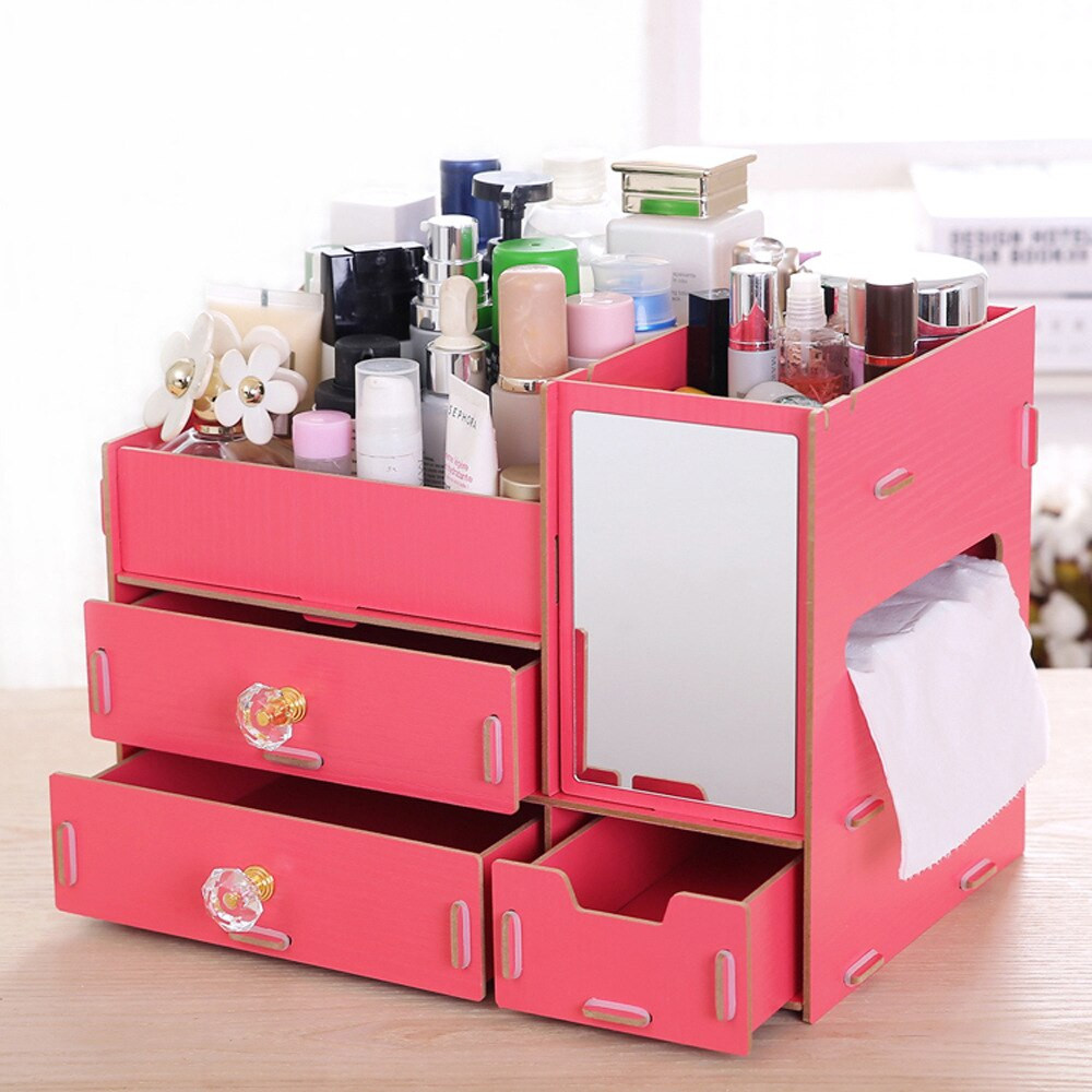 DIY Makeup Organizer Box
 Aliexpress Buy Fashion DIY Wood Cosmetic Organizer