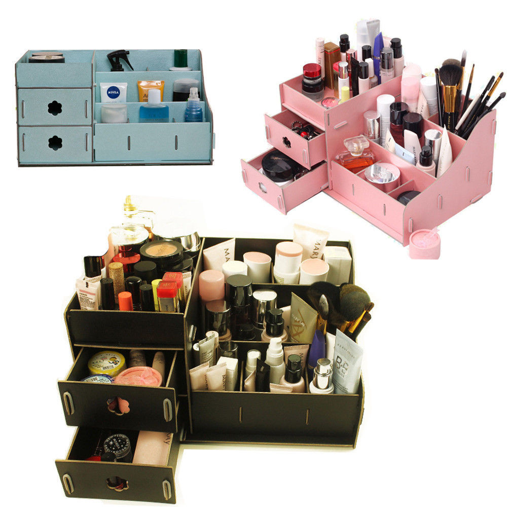 DIY Makeup Organizer Box
 DIY Cardboard Big Storage Box Desk Decor Stationery Makeup
