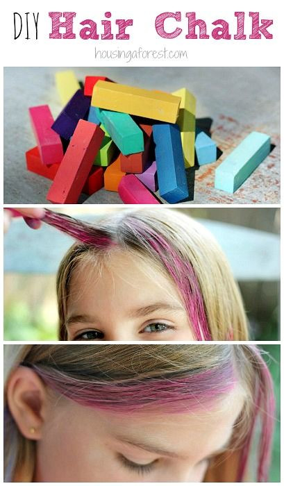 DIY Marker Hair Dye
 Craies de couleur pour les cheveux DIY avec images