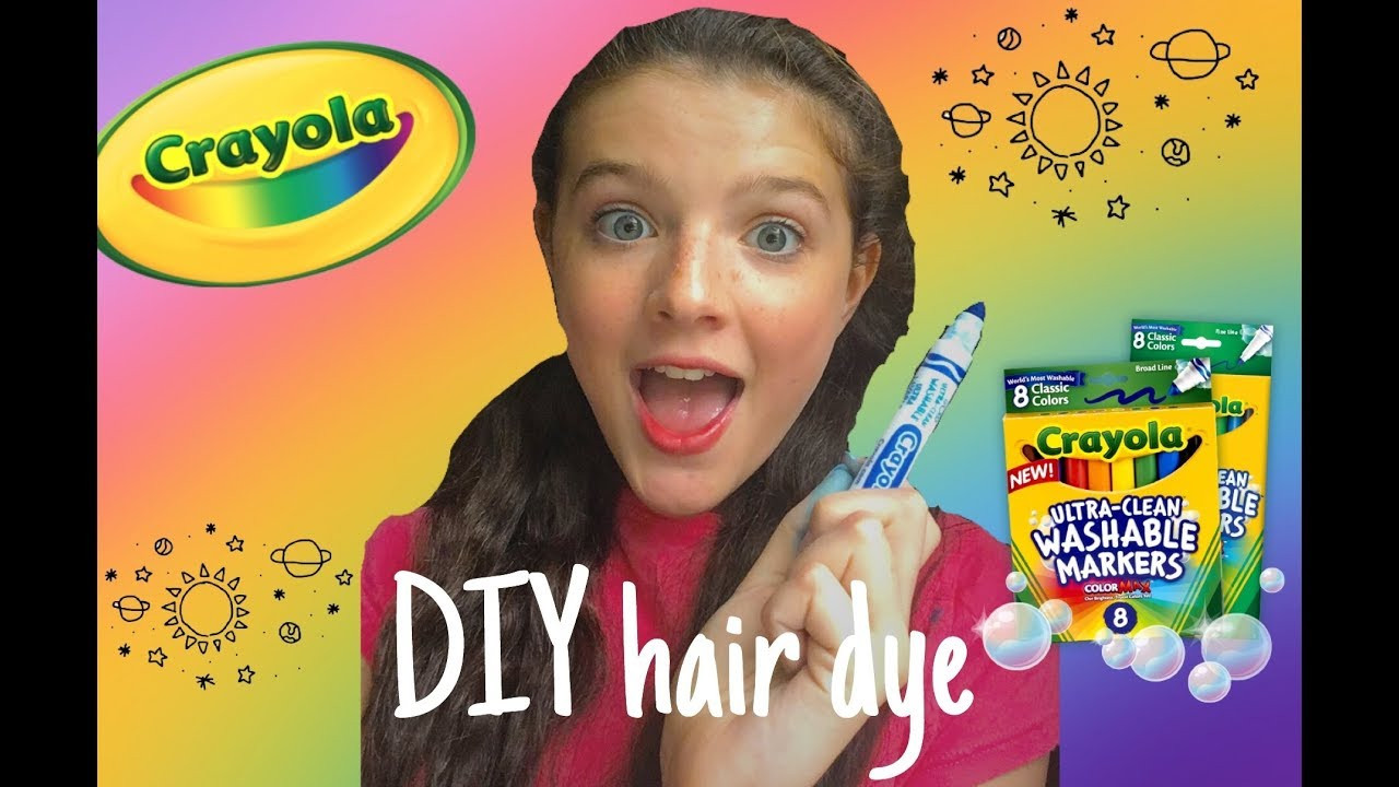 DIY Marker Hair Dye
 DIY Crayola marker hair dye washable