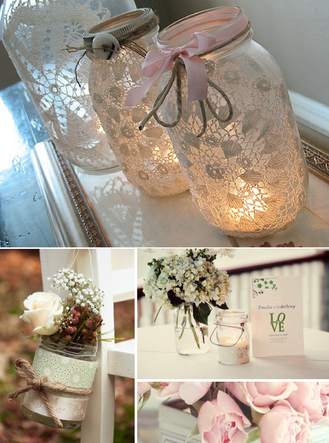 DIY Mason Jar Decor Ideas
 Mason Jar Ideas For Weddings Weddings By Lilly