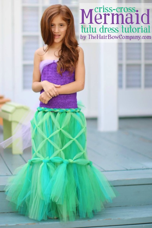 DIY Mermaid Skirt Costume
 Halloween Tutu Costumes A girl and a glue gun