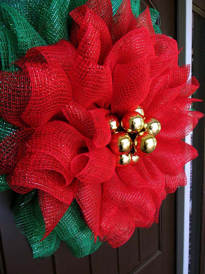 DIY Mesh Christmas Wreath
 12 Ideas for Christmas Mesh Wreaths DIY Candy