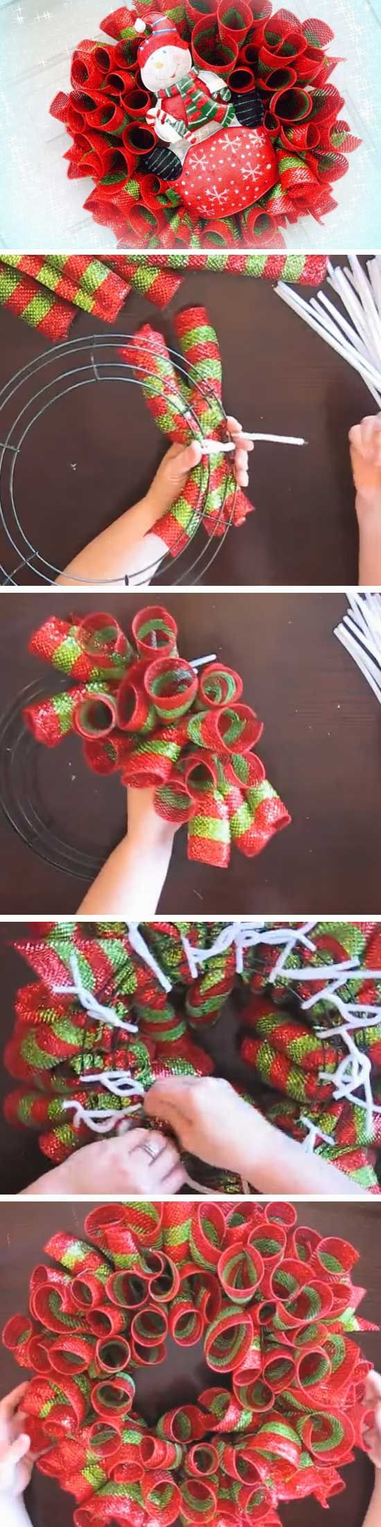 DIY Mesh Christmas Wreath
 Last Minute DIY Christmas Decorations on a Bud