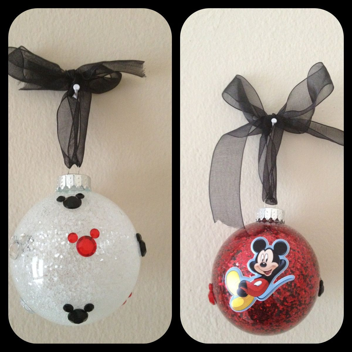 DIY Mickey Mouse Christmas Ornaments
 Mickey mouse Christmas ornaments