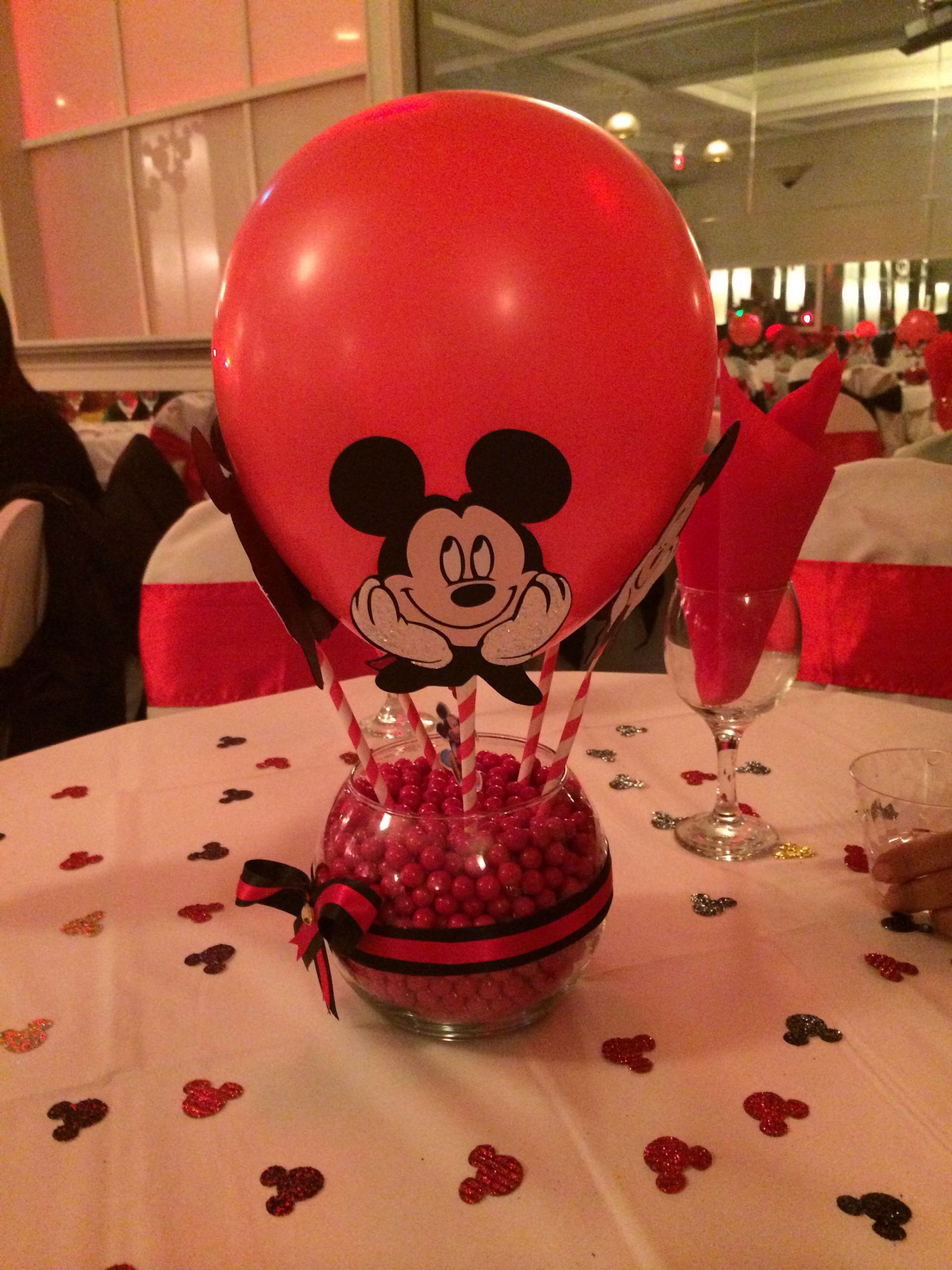 DIY Mickey Mouse Decorations
 DIY Mickey Mouse centerpiece With images