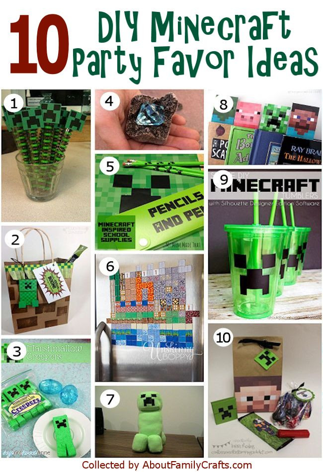 DIY Minecraft Decorations
 50 DIY Minecraft Birthday Party Ideas – About Family Crafts