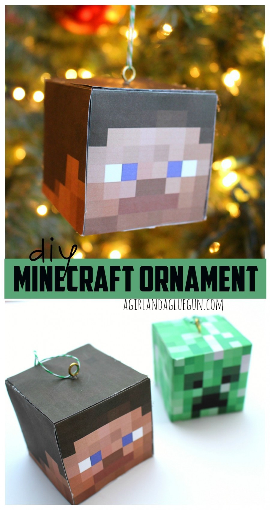 DIY Minecraft Decorations
 DIY Minecraft Ornament