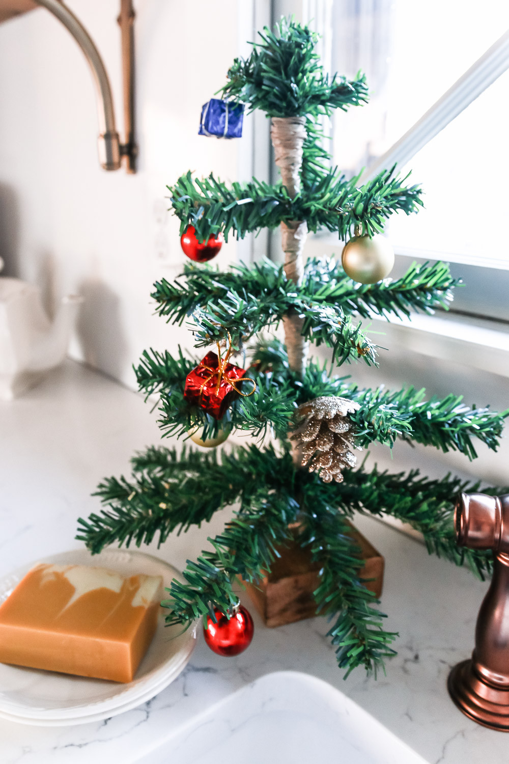 DIY Mini Christmas Trees
 DIY Mini Tabletop Christmas Tree The Weathered Fox