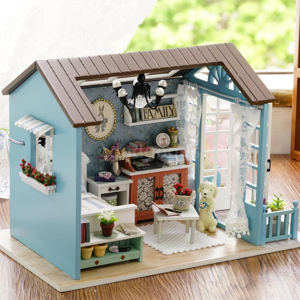 DIY Miniature Dollhouse Kit
 DIY Miniature Dollhouse Kit Realistic Mini 3D Wooden House