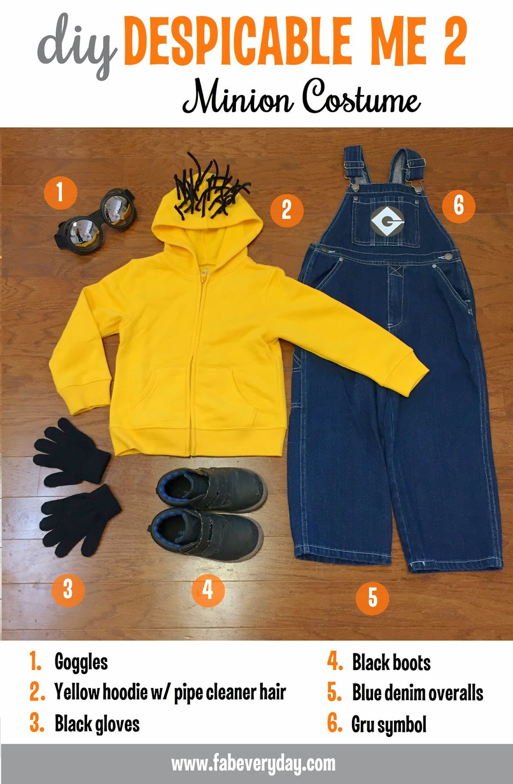 DIY Minion Costume Toddler
 Fab Everyday