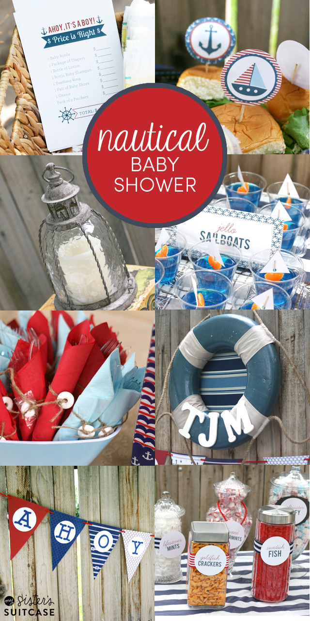 DIY Nautical Baby Shower
 Nautical Theme Baby Shower Ideas My Sister s Suitcase