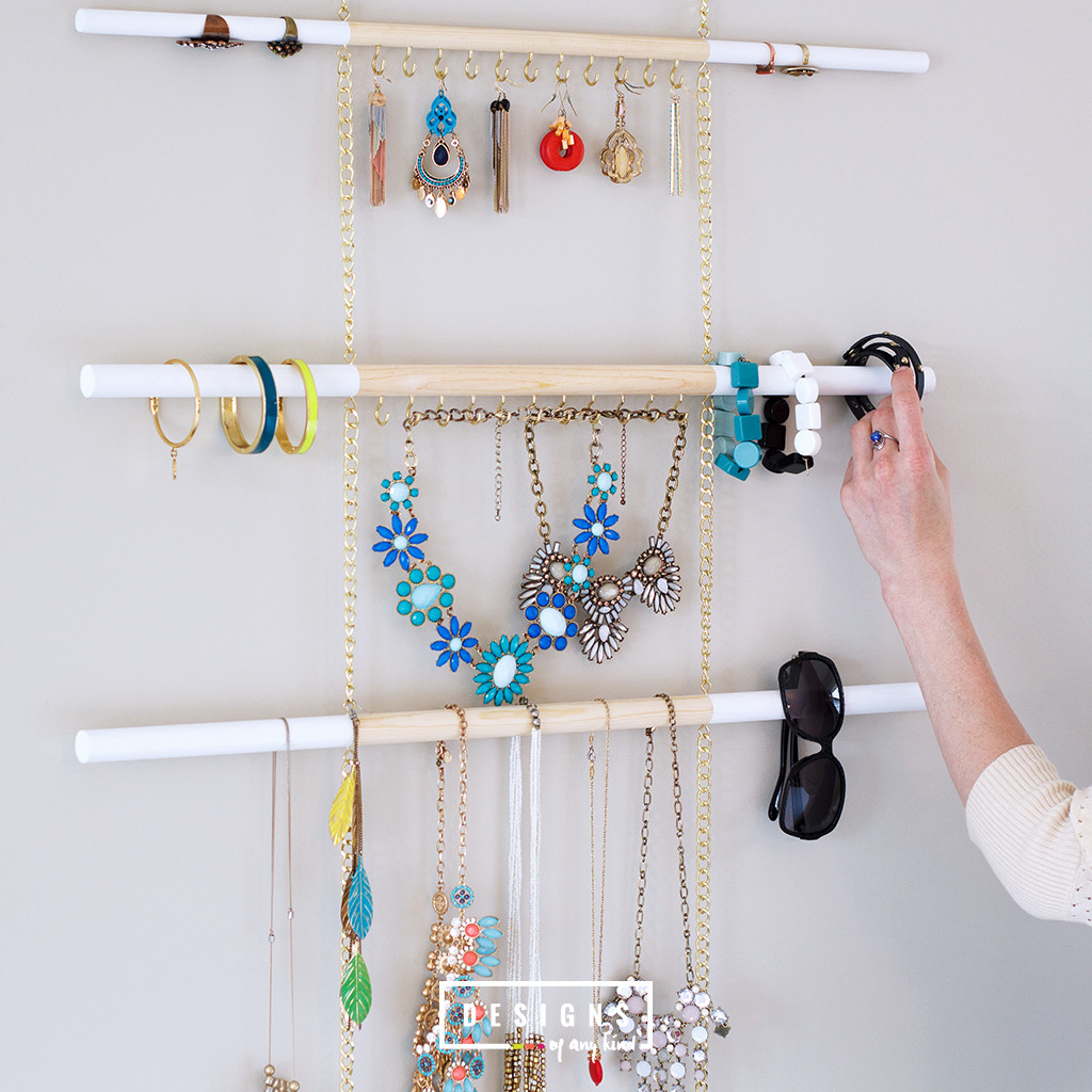 DIY Necklace Organizer
 DIY Modern Hanging Jewelry Organizer Designs of Any Kind