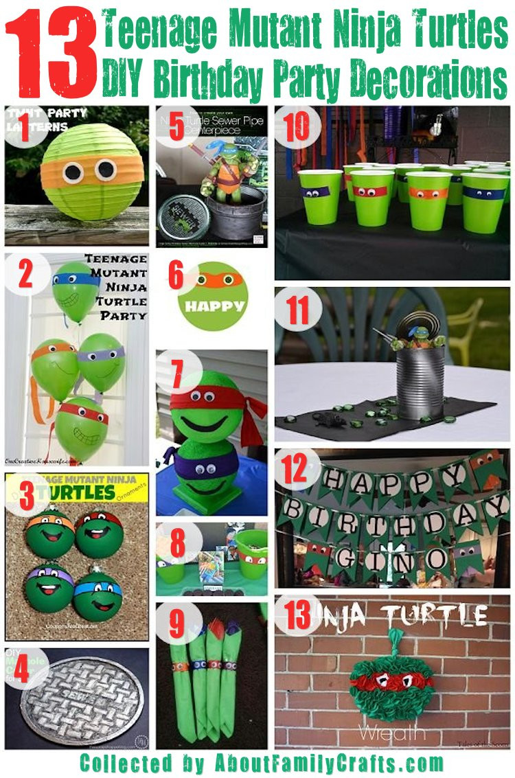 DIY Ninja Turtle Decorations
 75 DIY Teenage Mutant Ninja Turtles Birthday Party Ideas