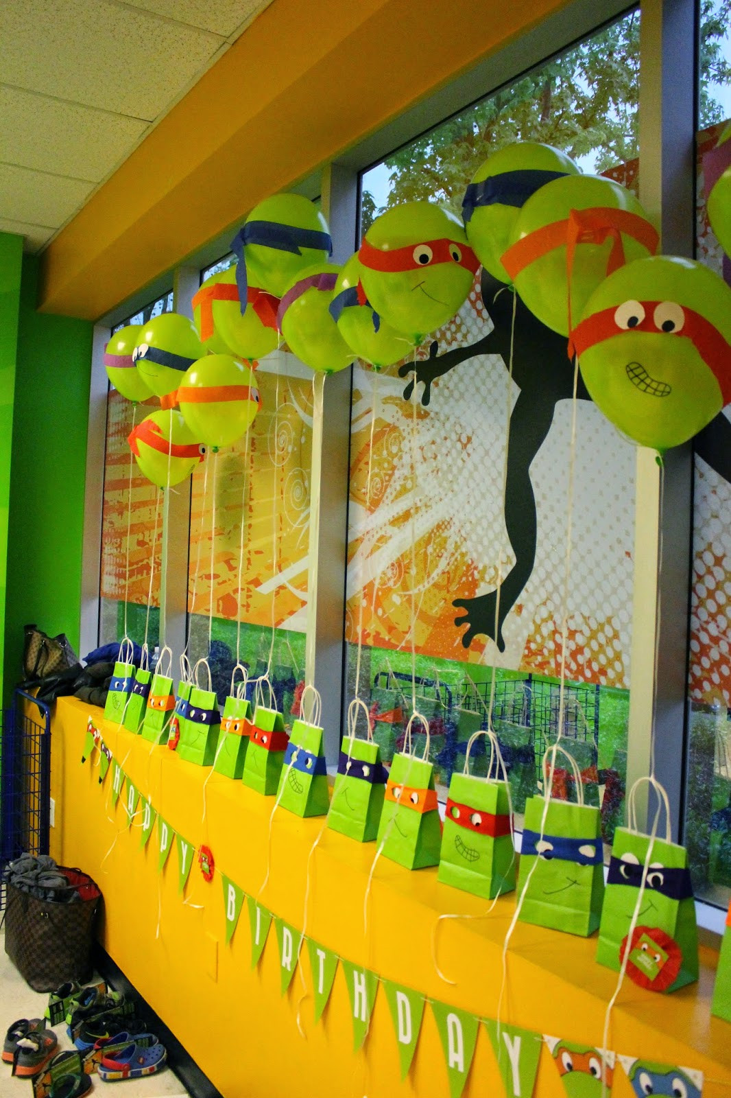 DIY Ninja Turtle Decorations
 Crafty Mama Ninja Turtles Birthday Party