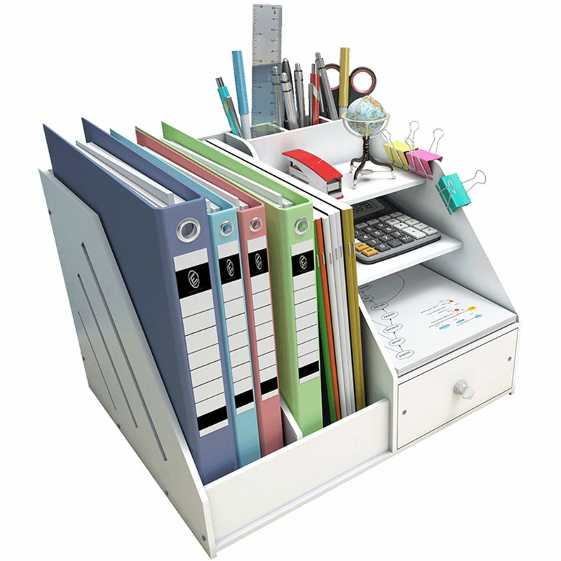 DIY Office Organizer
 DIY Magazine Organizers Desk Organizer Book Holder Desk