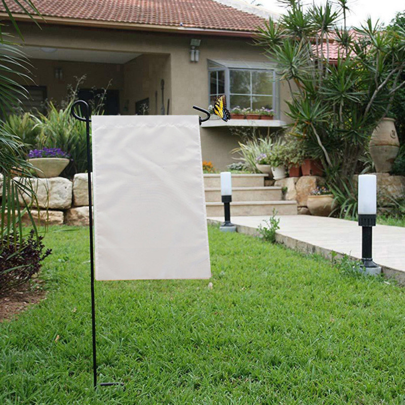 DIY Outdoor Banner
 10Pcs DIY White Polyester Blank Garden Flag for Camper
