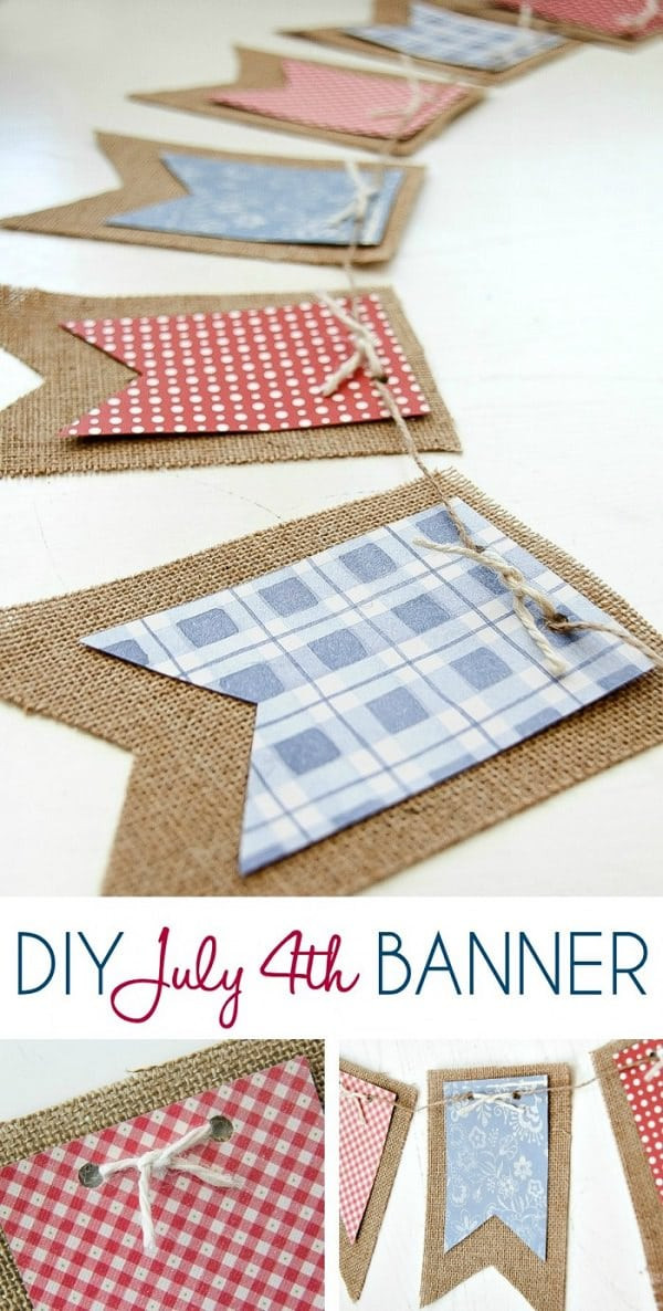 DIY Outdoor Banner
 33 Fabulous & EASY DIY 4th of July Decoration Ideas