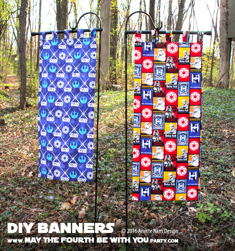 DIY Outdoor Banner
 How to Make an Entrance DIY Star Wars Fabric Banners