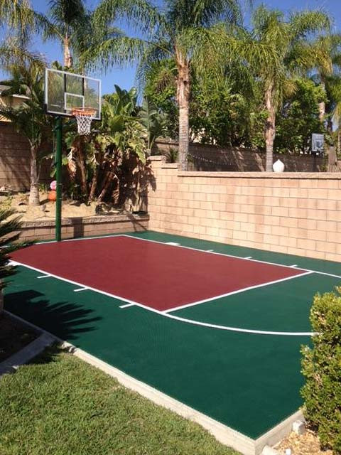 DIY Outdoor Basketball Court
 20 x 25 Basketball Court DunkStar DIY Backyard Courts