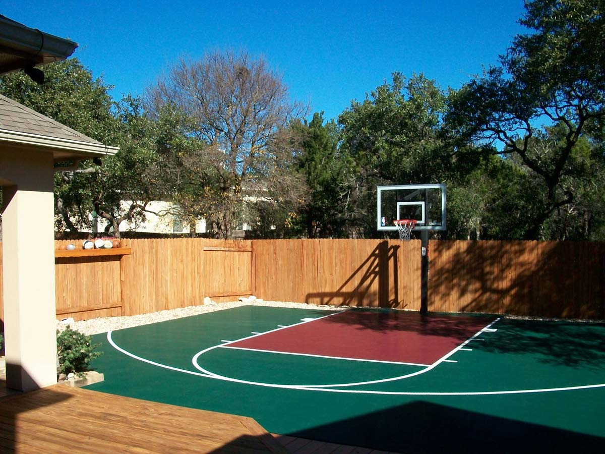 DIY Outdoor Basketball Court
 30 x 30 Basketball Court DunkStar DIY Backyard Courts