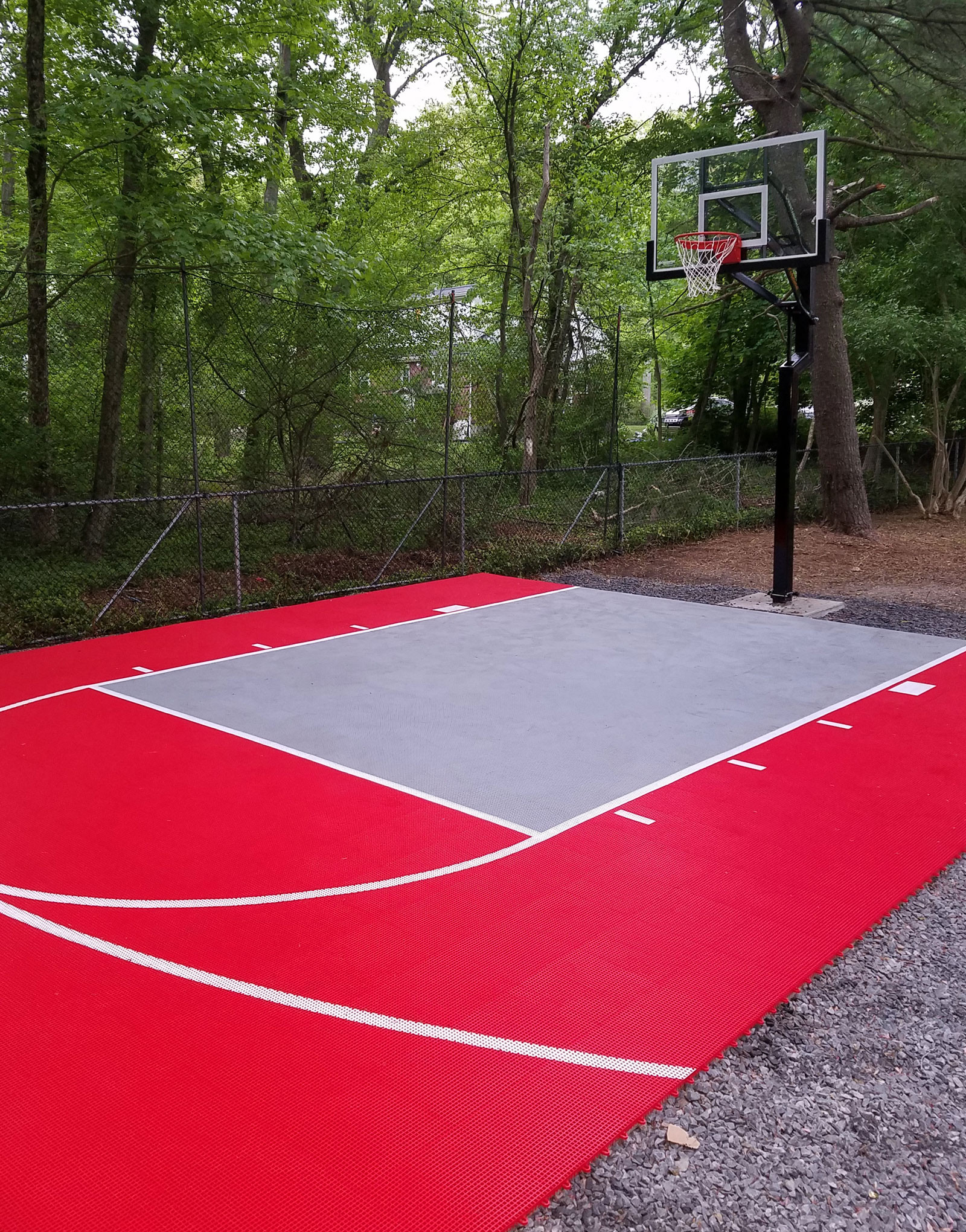 DIY Outdoor Basketball Court
 20 x 30 Basketball Court DunkStar DIY Backyard Courts
