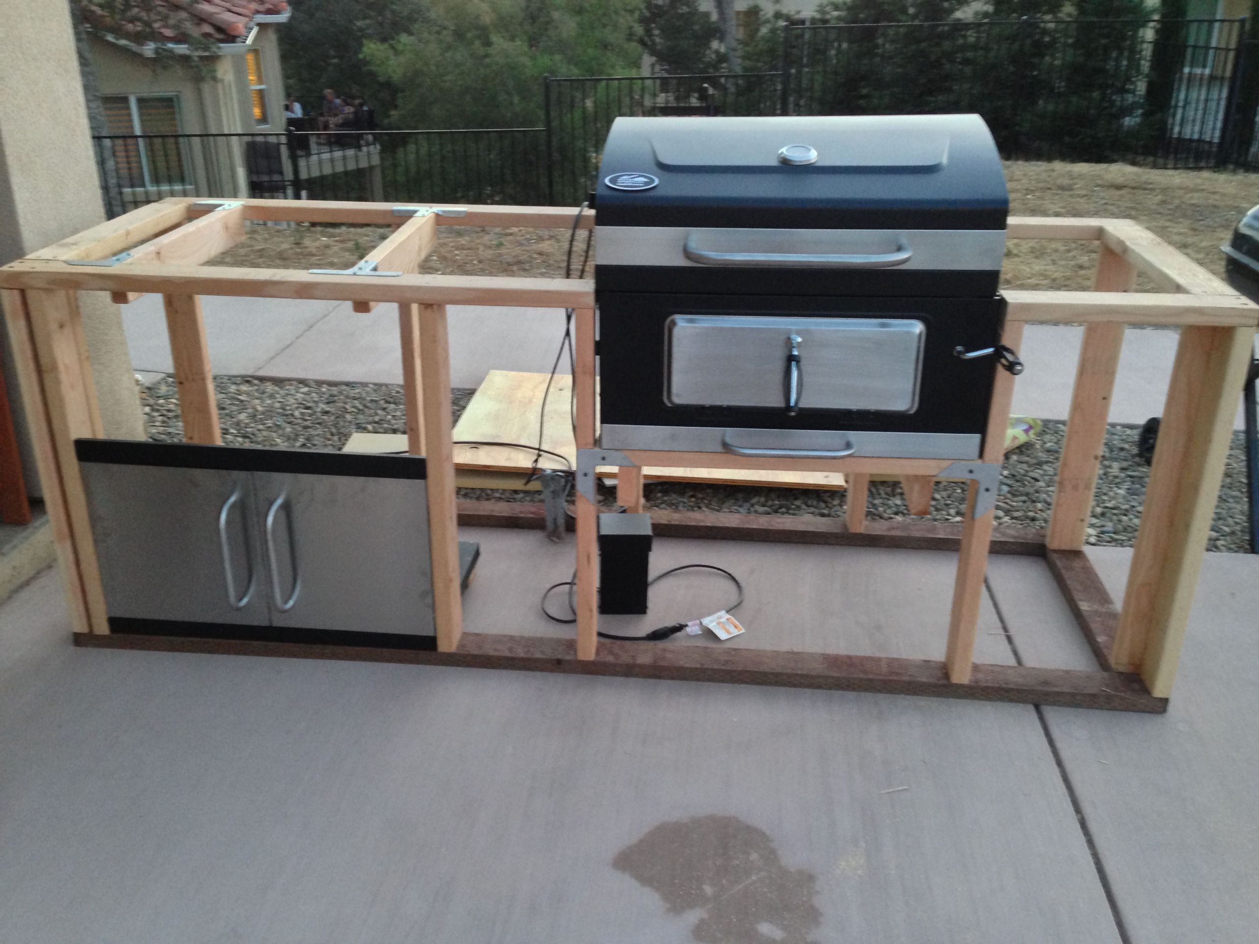 DIY Outdoor Bbq Island
 It s started I took apart the charcoal grill and its