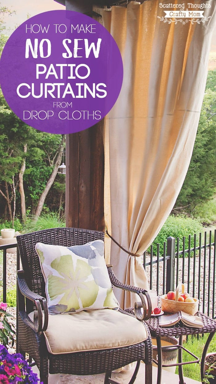 DIY Outdoor Blinds
 DIY Patio Curtains from Drop Cloths with no sewing